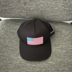 Black and Red Trucker Hat with Mesh Back